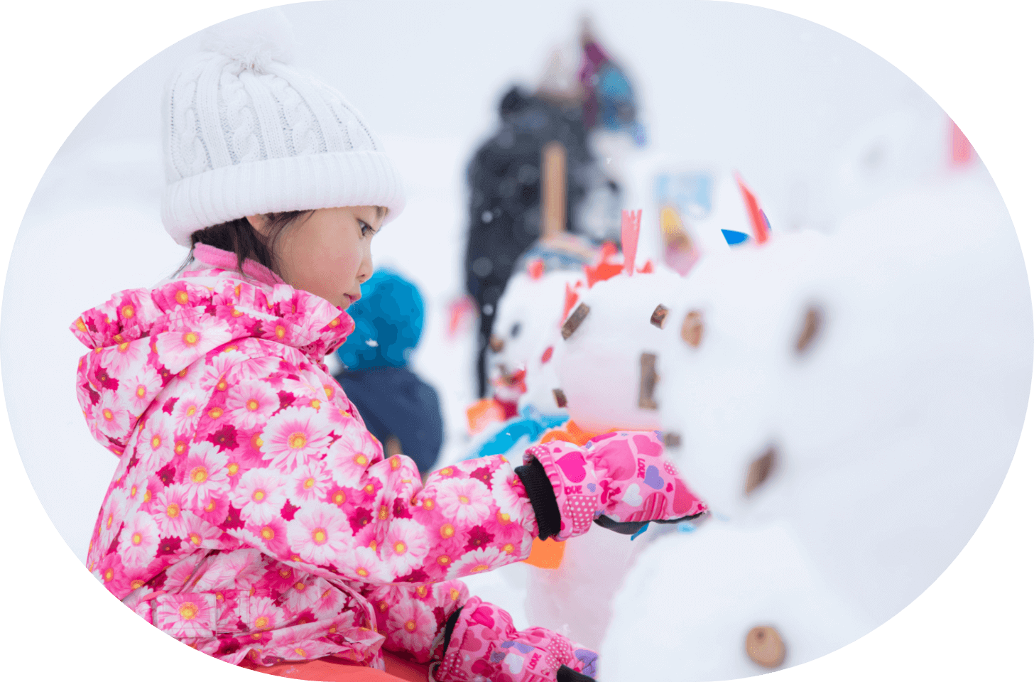 ミニ雪だるま作り