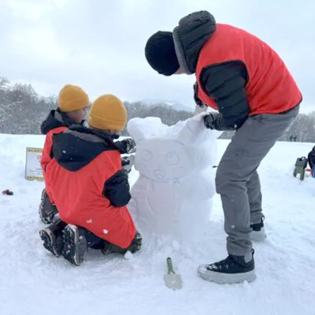 雪像制作体験