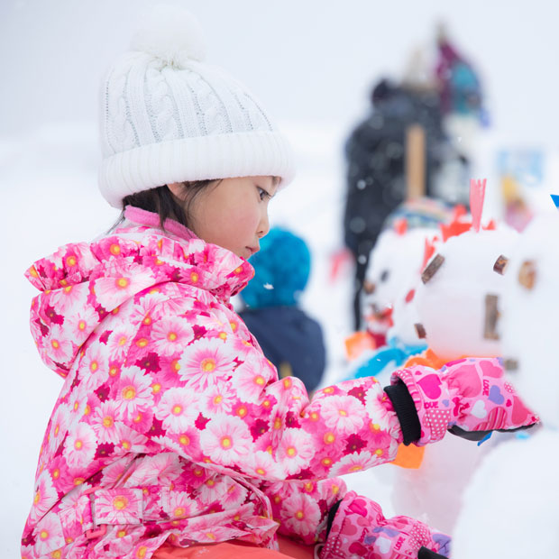 ミニ雪だるま作り